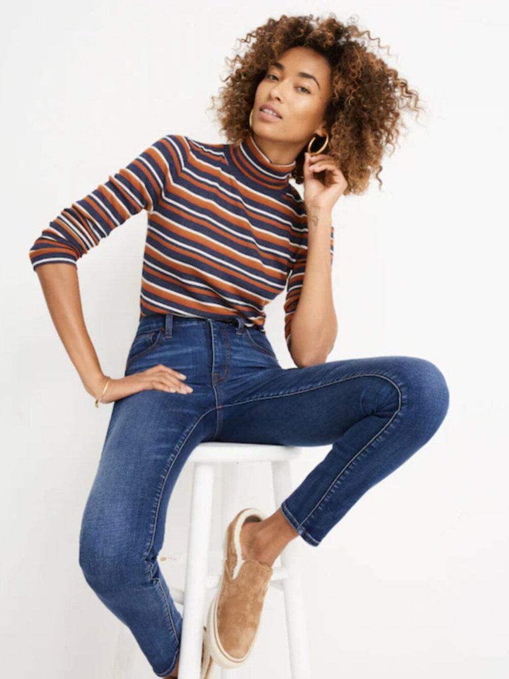 Madewell Petite 10” High-Rise Skinny Jeans in Tarren Wash: THERMOLITE® Edition